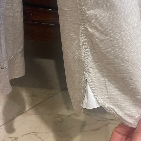 Zara Men's Light Tan Cotton Linen Shirt - Picture 4 of 8